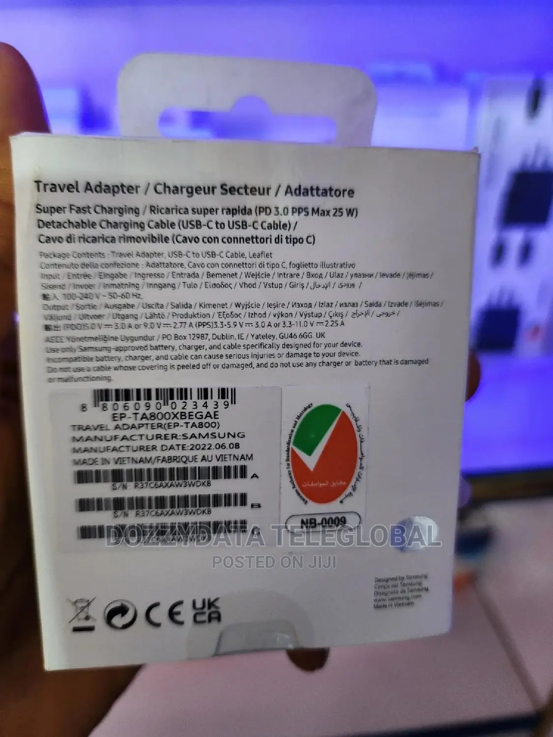 Samsung 25w USB-C to USB-C Adapter and Cable