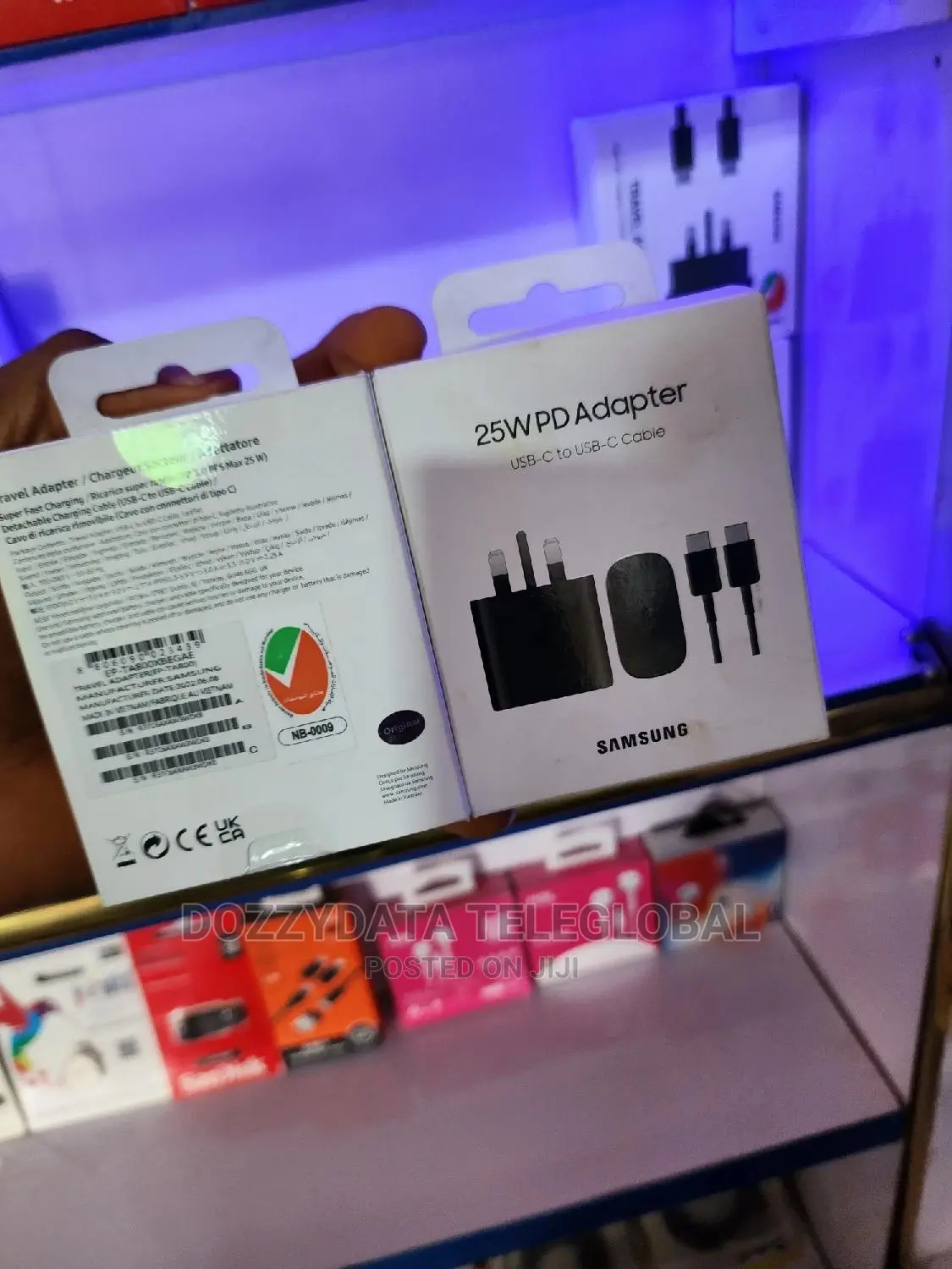 Samsung Original 25w Charging Adapter and a Cable