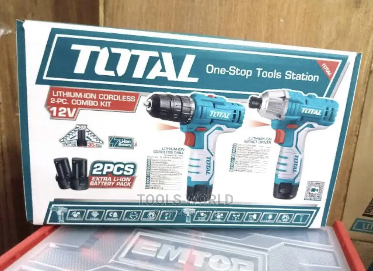 Total Li-Ion Cordless Combo KIT 12V / 1.5ah (Tkli1201)
