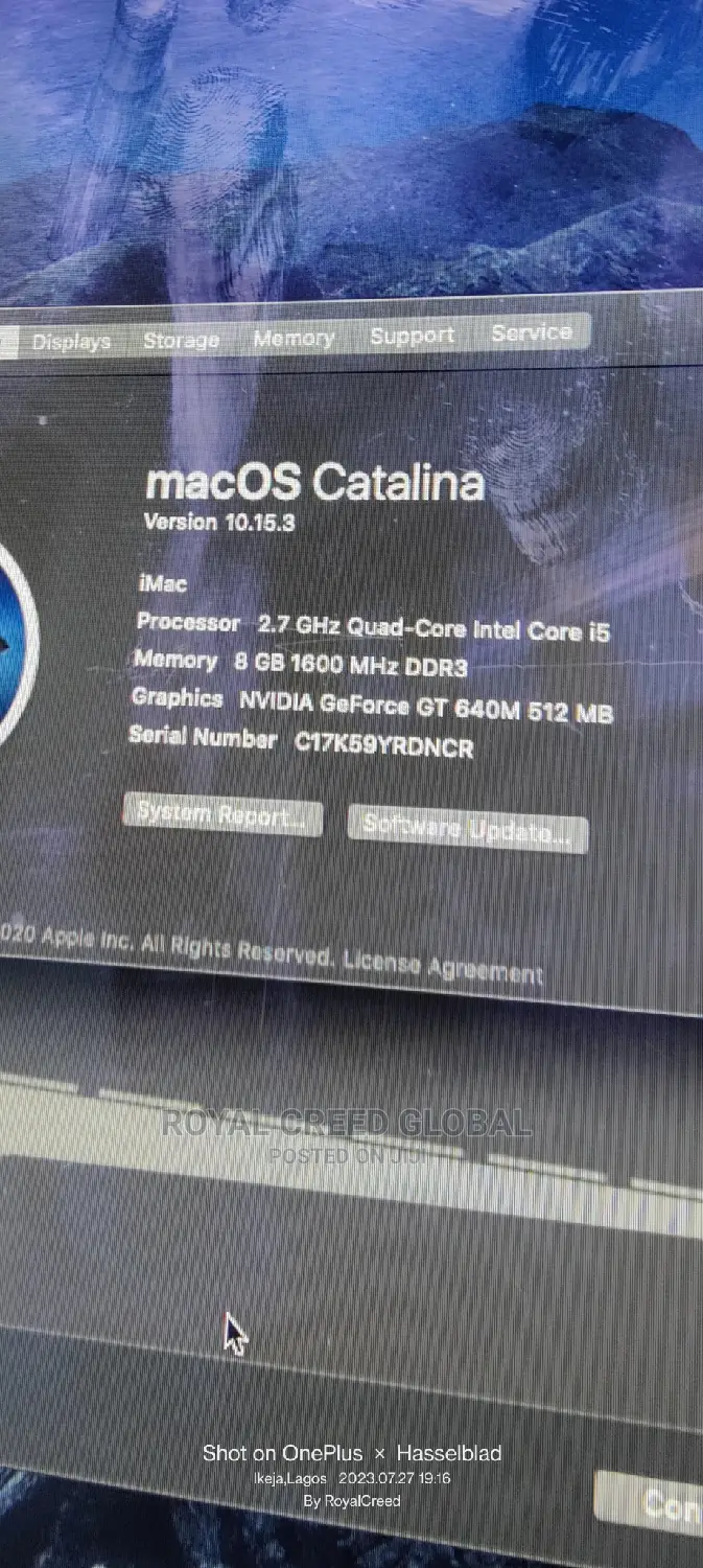 Desktop Computer Apple iMac 8GB Intel Core I5 SSD 1T