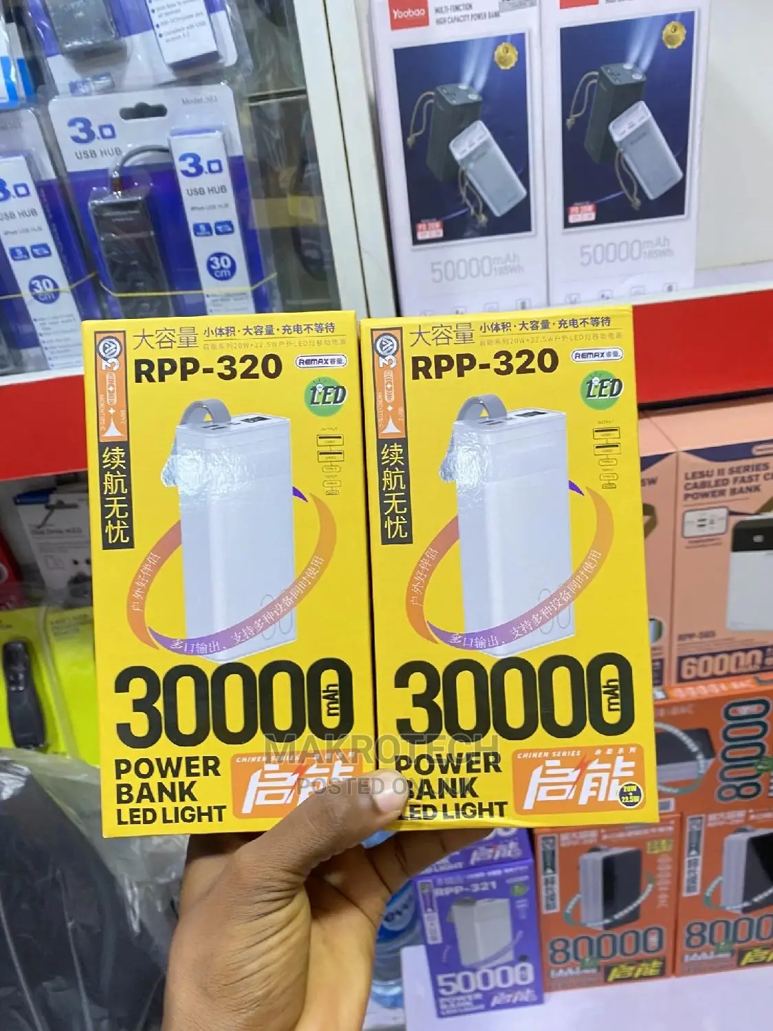Remax Powerbank Led/RPP-320 30000mah 20w+22.5w Fast Charging