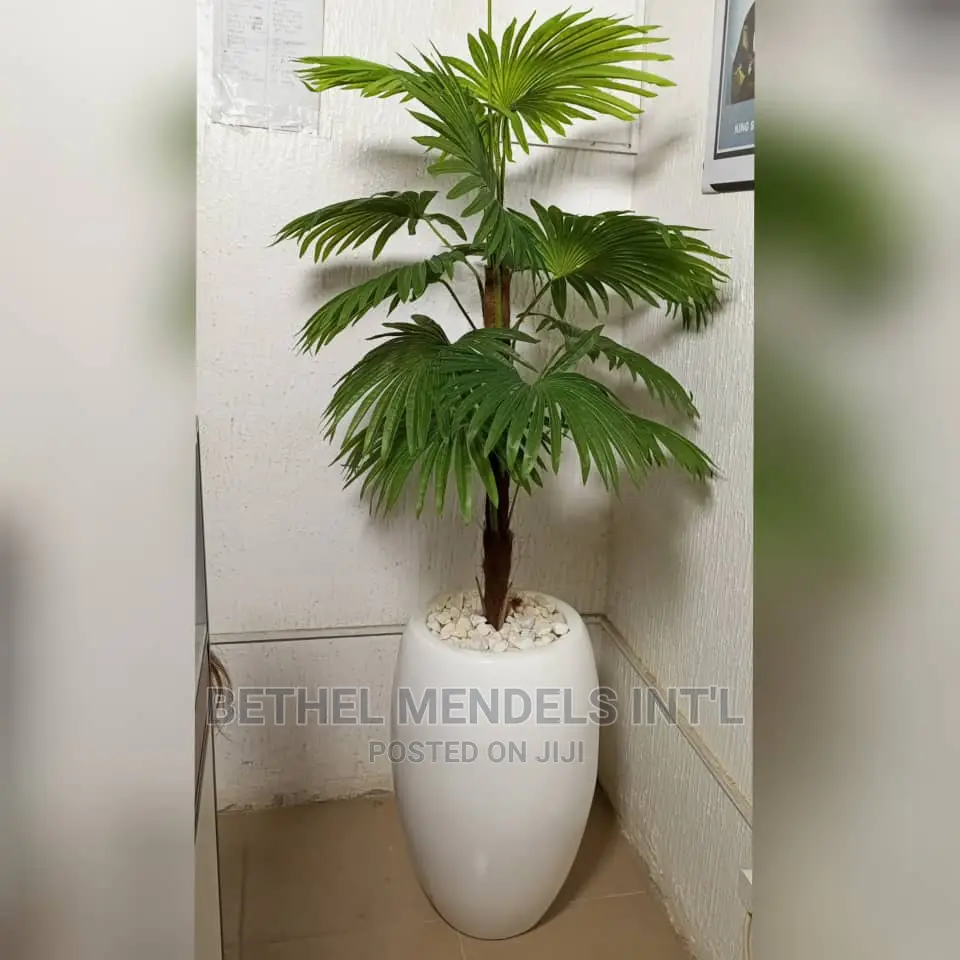 Fiberglass Flower Pot Potted Artificial Palm Plants | Sales