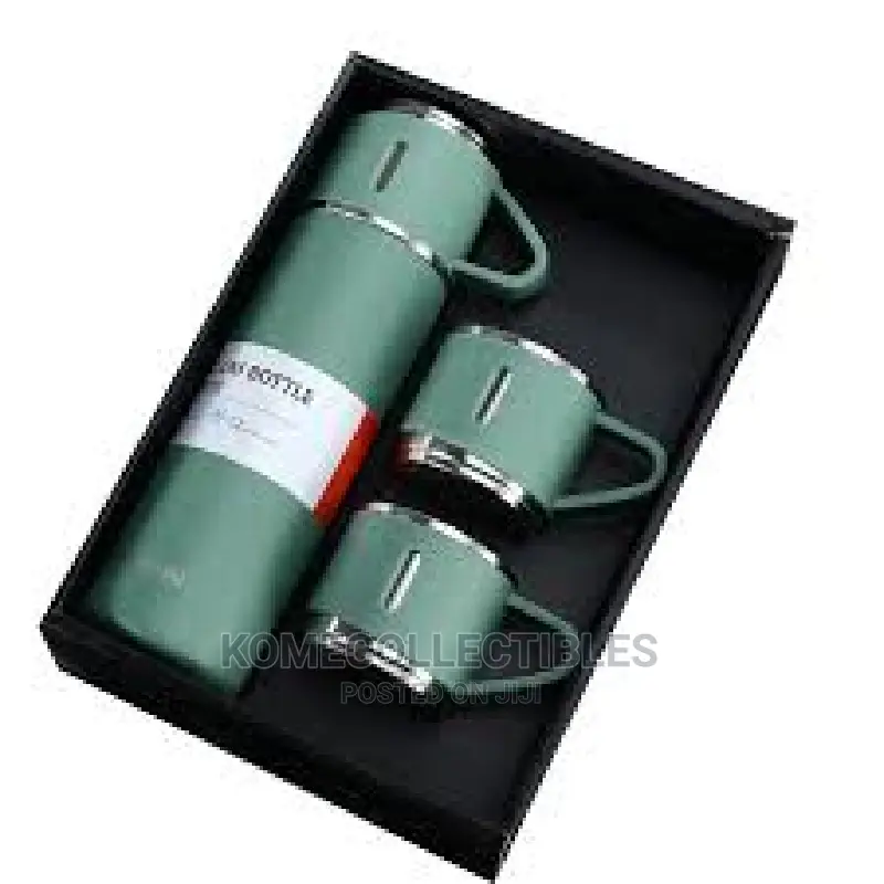 Vaccum Flask Set With 3 Cups