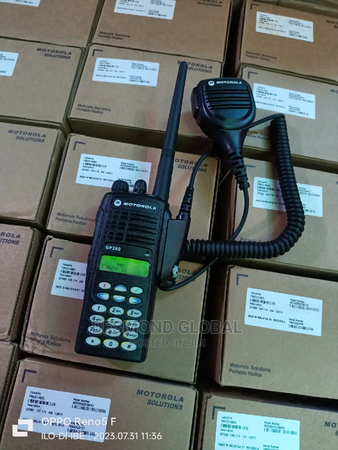 Motorola Gp380 Walkie Talkie Radio Communication