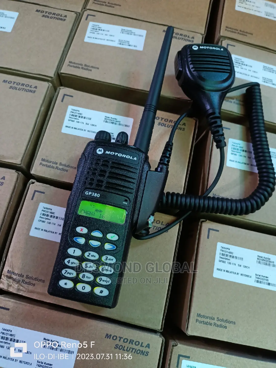 Motorola Gp380 Walkie Talkie Radio Communication