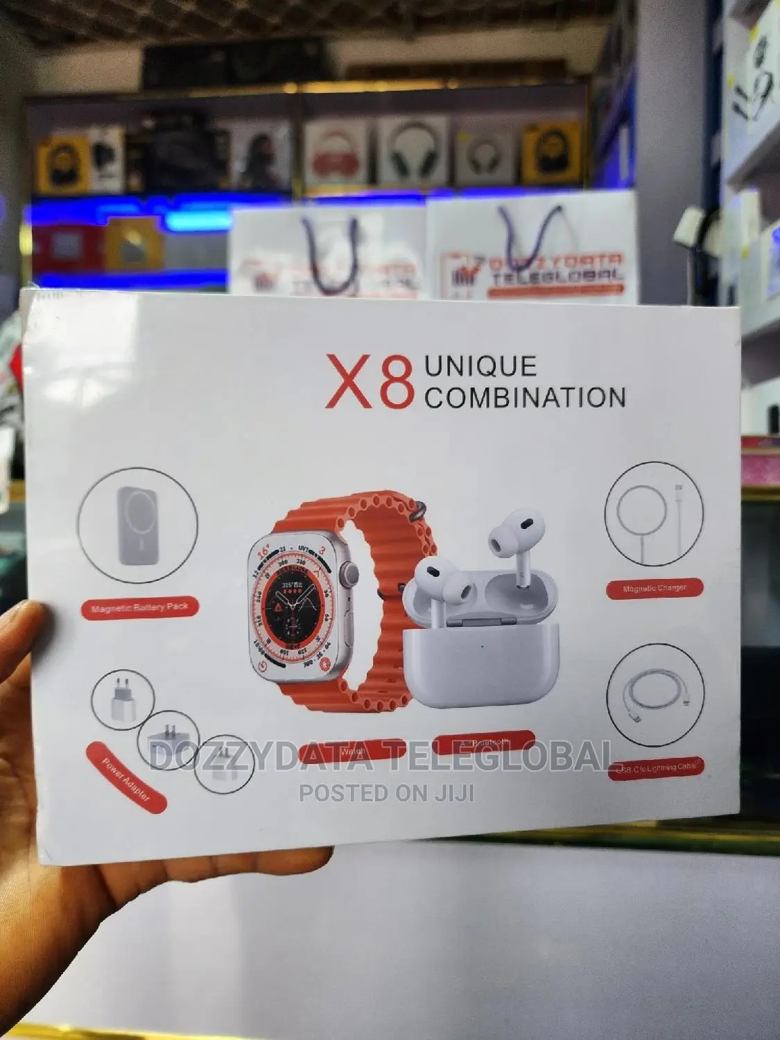 X8 Unique Combination Smart Watch + Earbud 2 Pro+20w Adapter