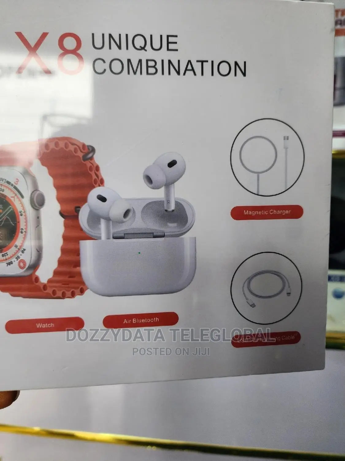 Ultra X8 Watch Combination Airpod2 Pro and 20W Adapter