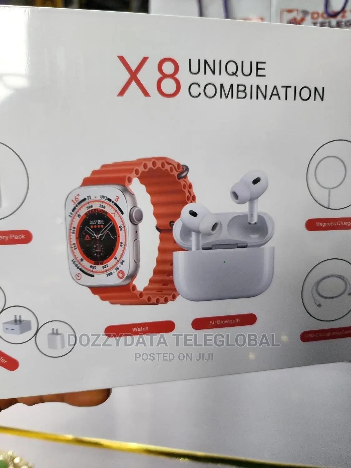 Ultra X8 Watch Combination Airpod2 Pro and 20W Adapter