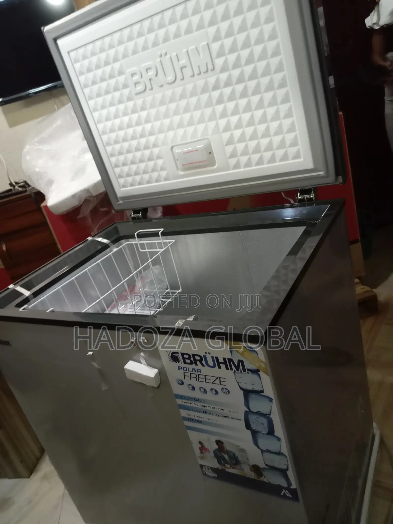 Bruhm Chest Freezer 160liters With Lock Key