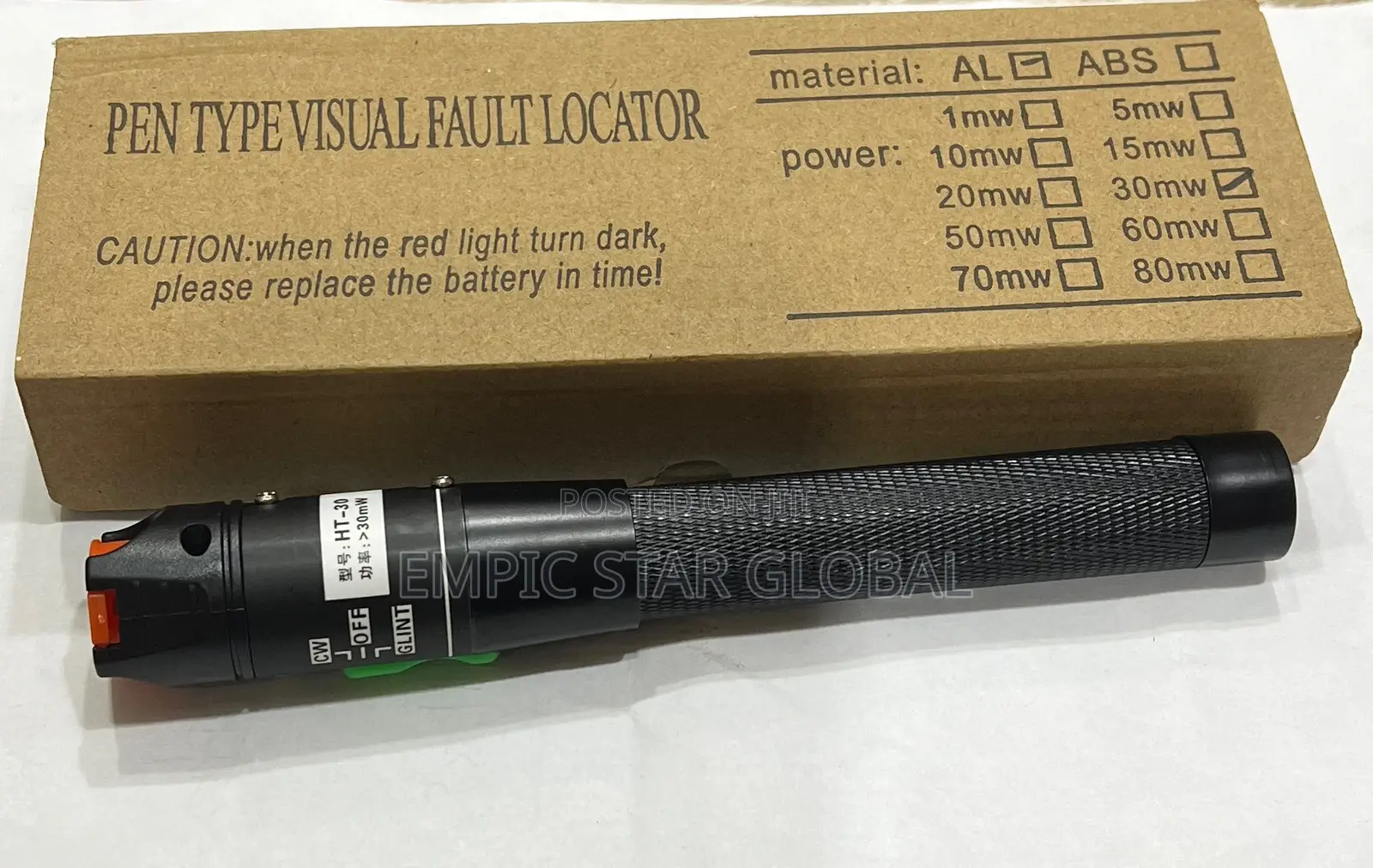 Fiber Optics Fault Locator 30km 30mw VFL