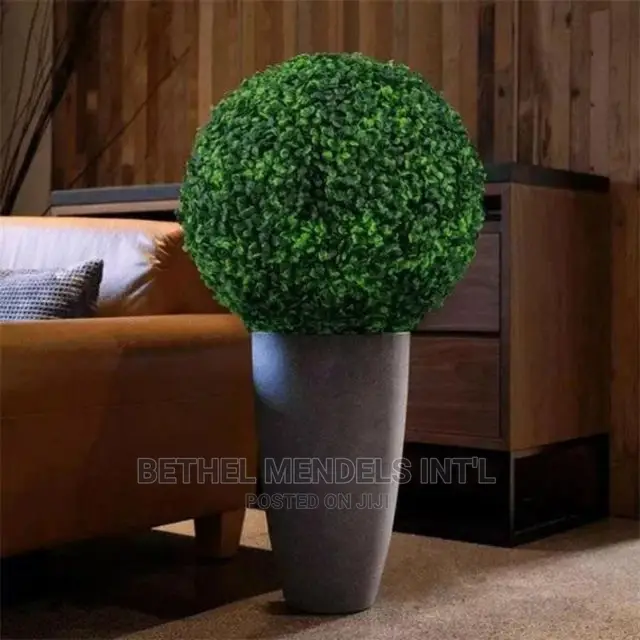 Artificial Boxwood Plants With 90cm Fiberglass Flower Pot