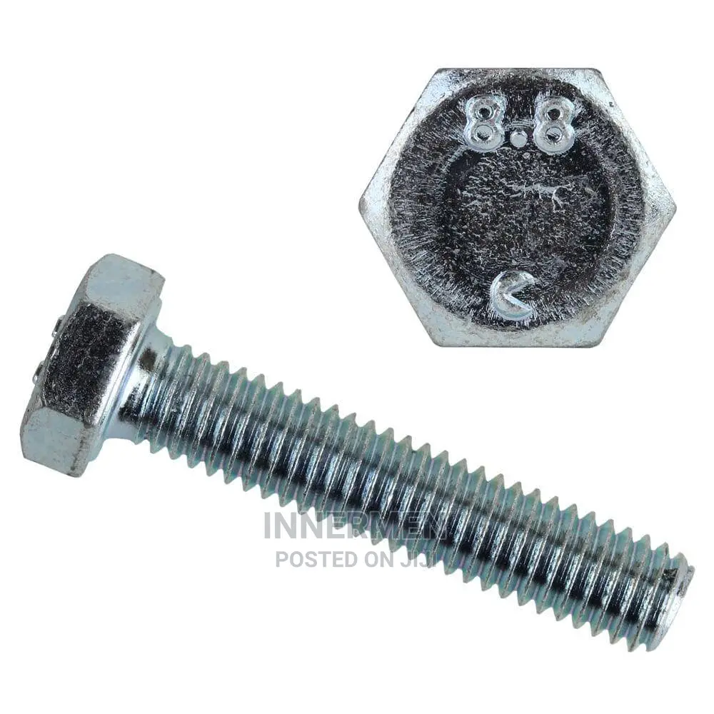 Hex Bolt Screw 8.8 Grade Steel +Nut 50pieces