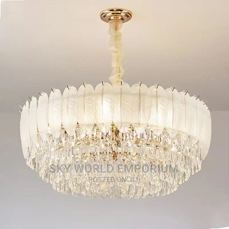 Modern Feather Glass Ceiling Chandeliers