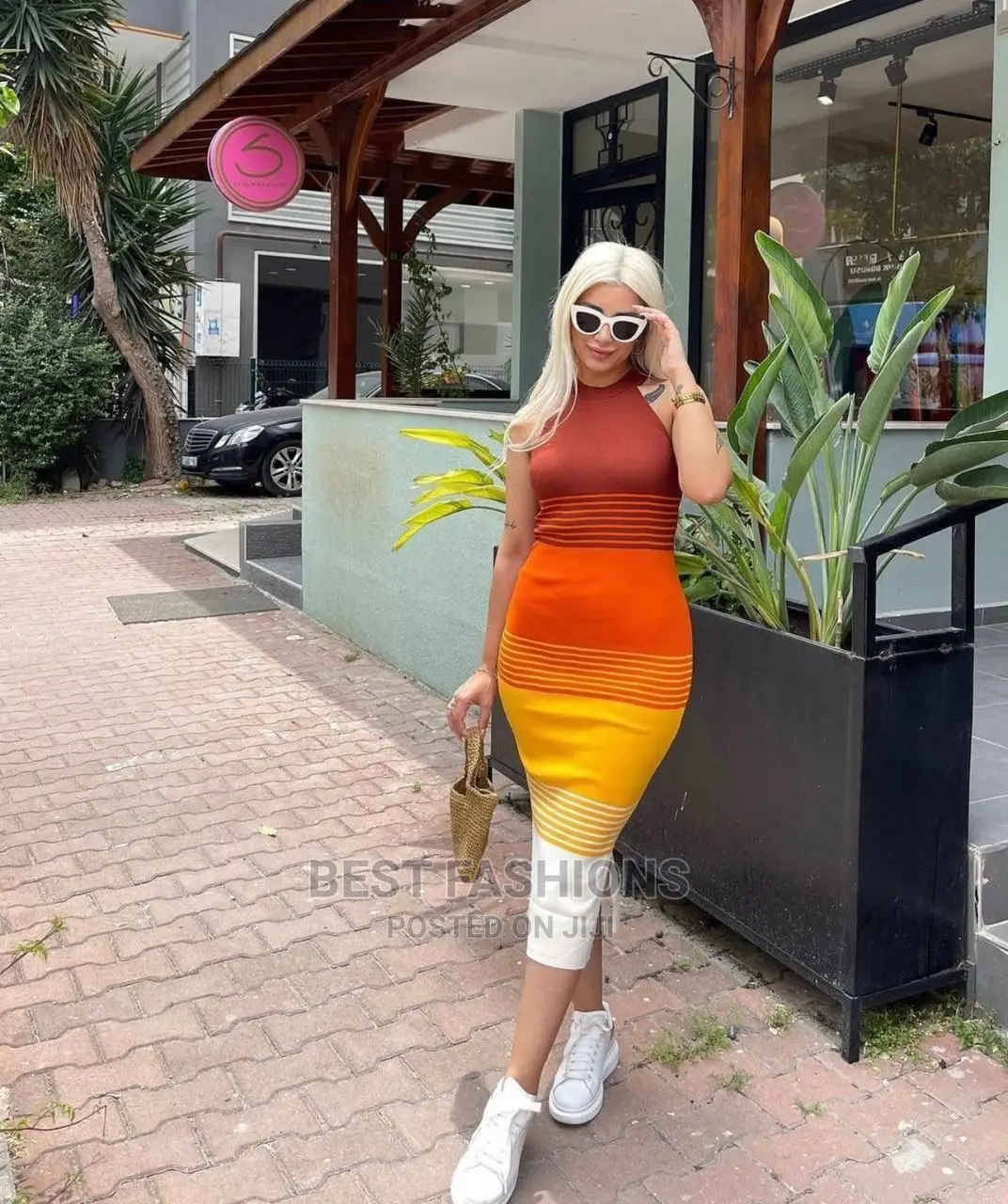 Bodycon Sleeveless Multicolor Dress