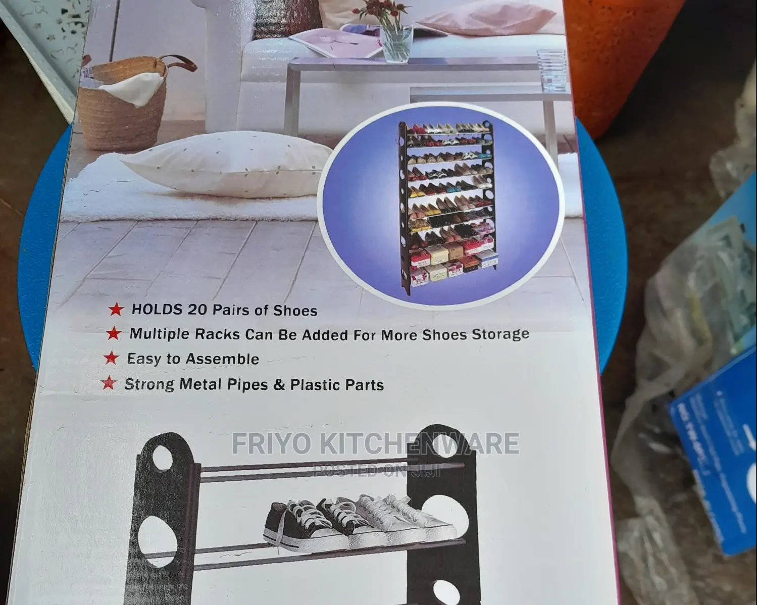 Expandable 20 Pears Shoe Rack