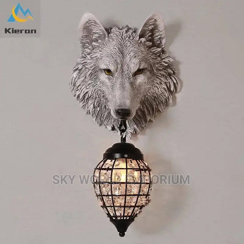 Nordic Modern Wolf Head Led Wall Lamp