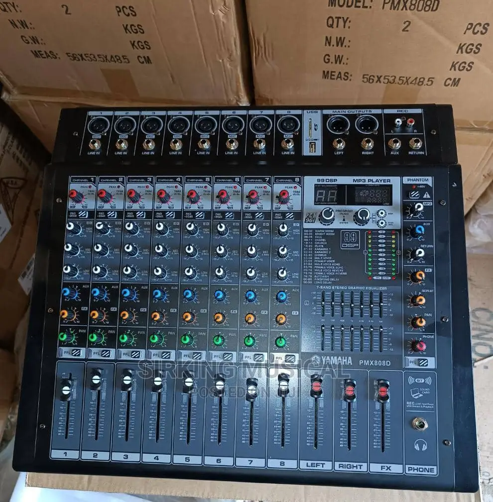 8 Channels Powered Yamaha Mixer PMX808D With USB/ Bluetooth