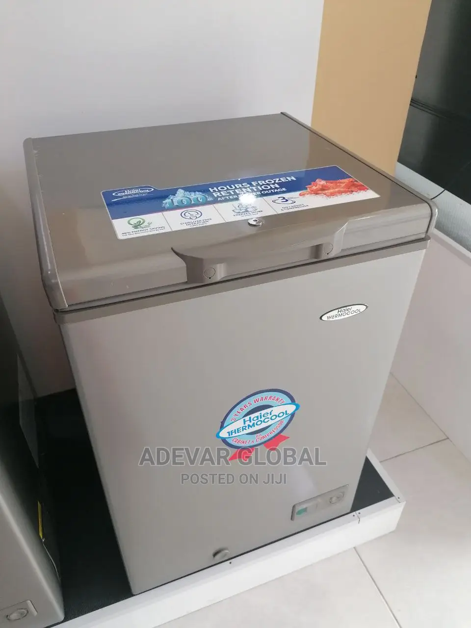 Haier Thermocool Small Chest Freezer 100l HTF-100has -Silver