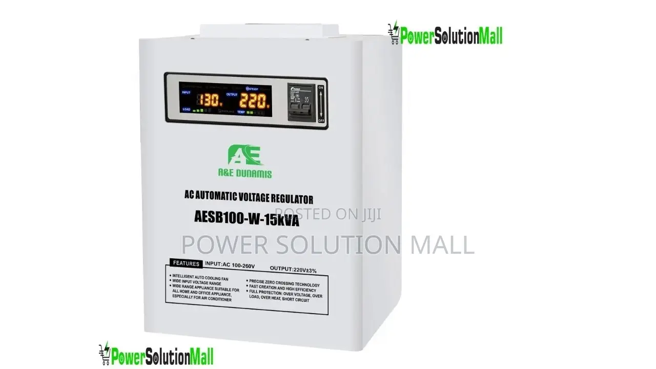 A E 15KVA Single-Phase Servo Voltage Stabilizer 100v-260v