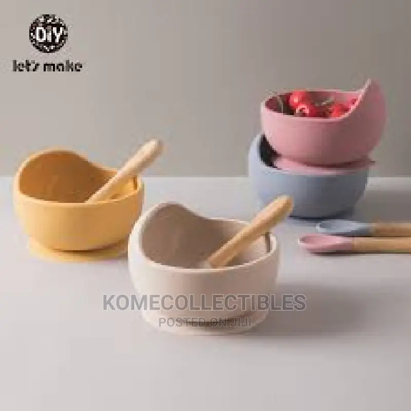 Silicone Baby Feeding Bowl And Spoon Sets