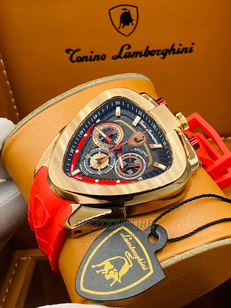 Original LAMBORGHINI Rubber Strap Watch Available in Store