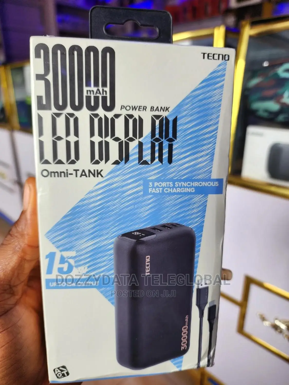 Tecno Genuine 30,000mah Powerbank (Omni-Tank) Led Display