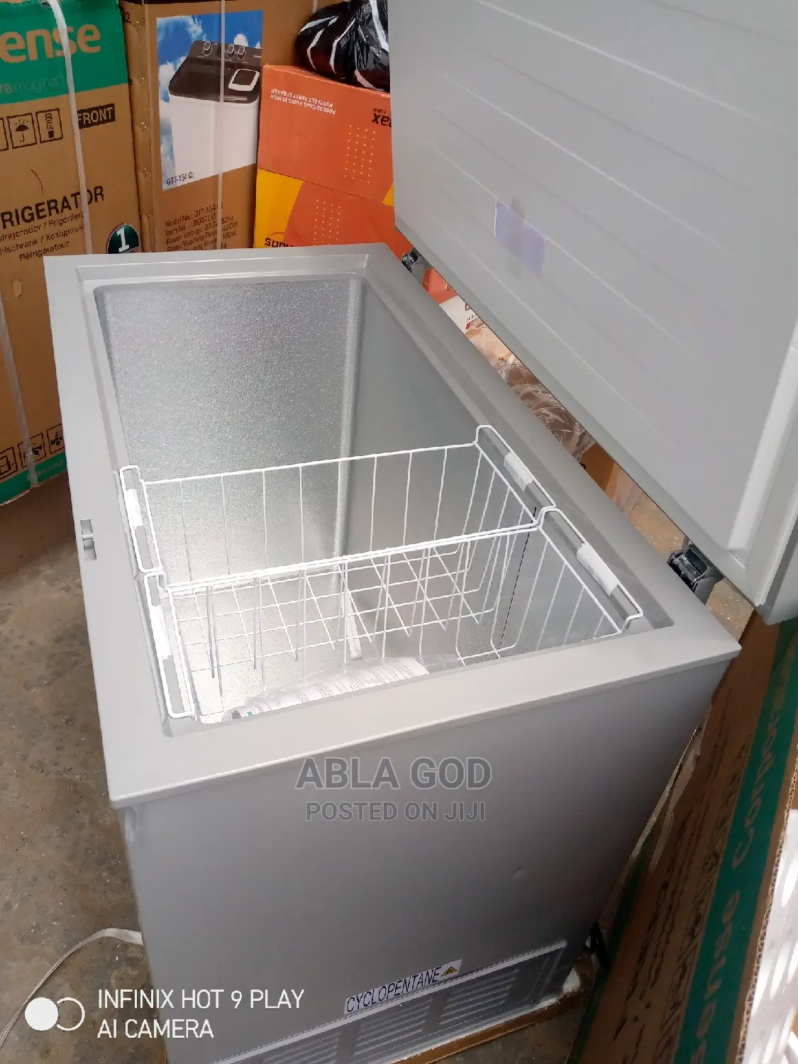 Hisense FC340SH Chest Freezer, Silver Color ,41kg Ice Maker.