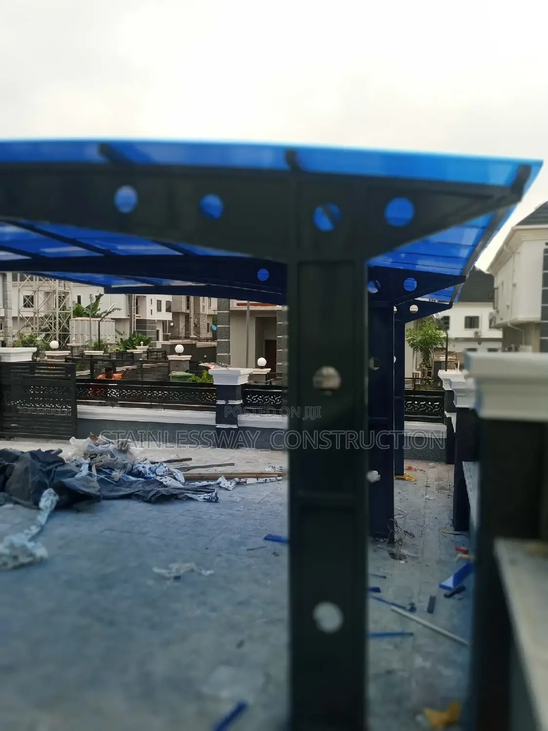Gary 2 Carports Parking Shade (Blue )