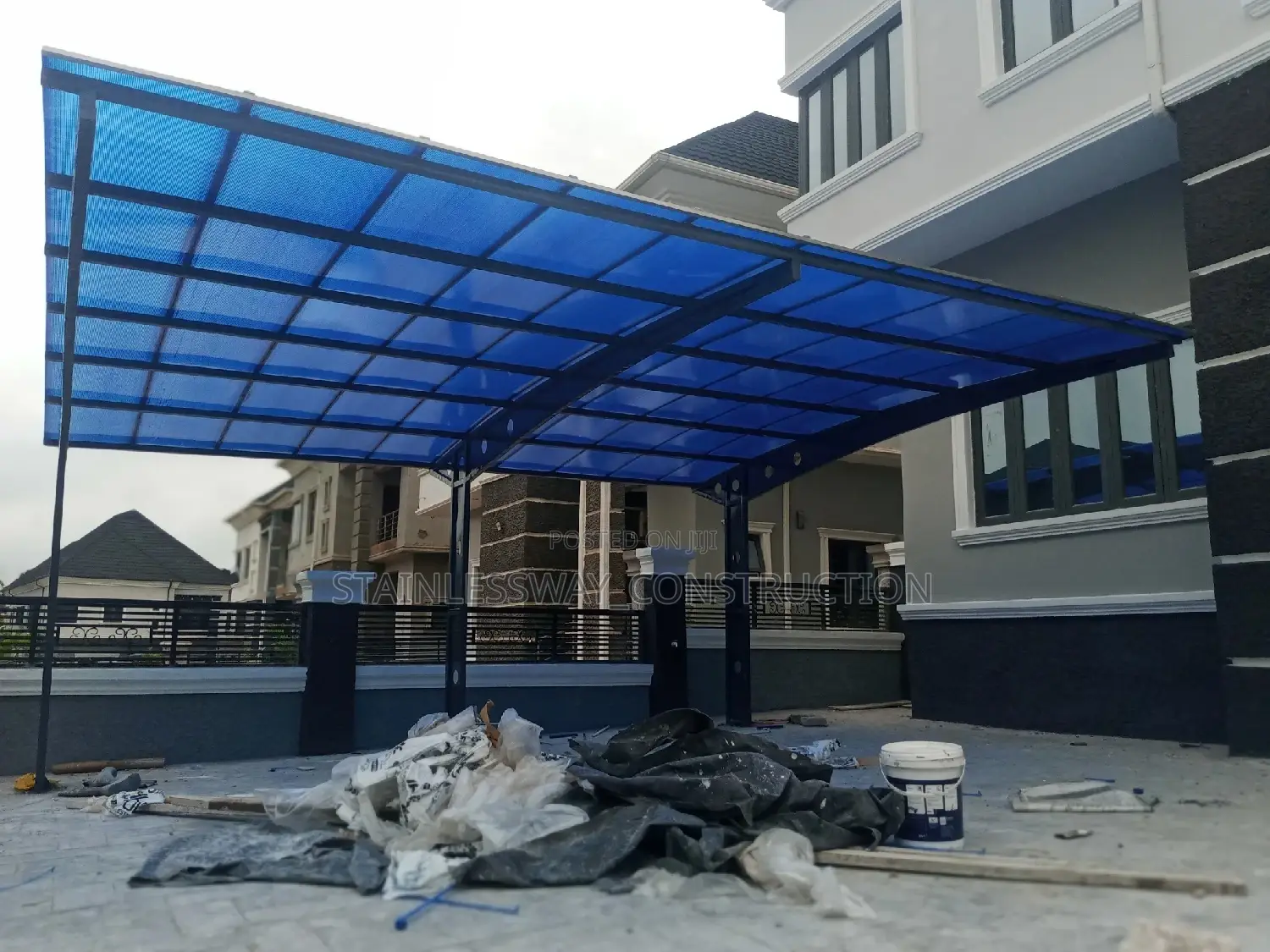 Gary 2 Carports Parking Shade (Blue )