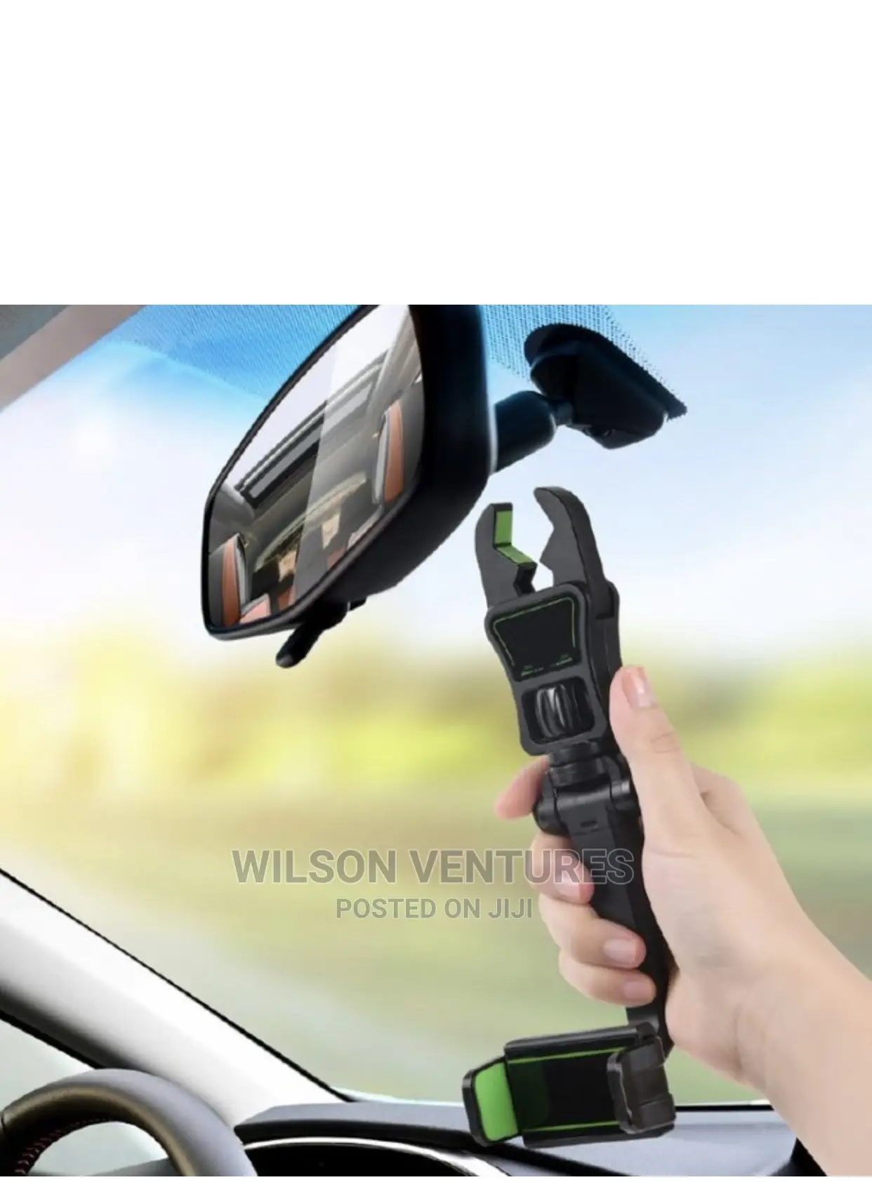 Rear View Mirror Phone Holder