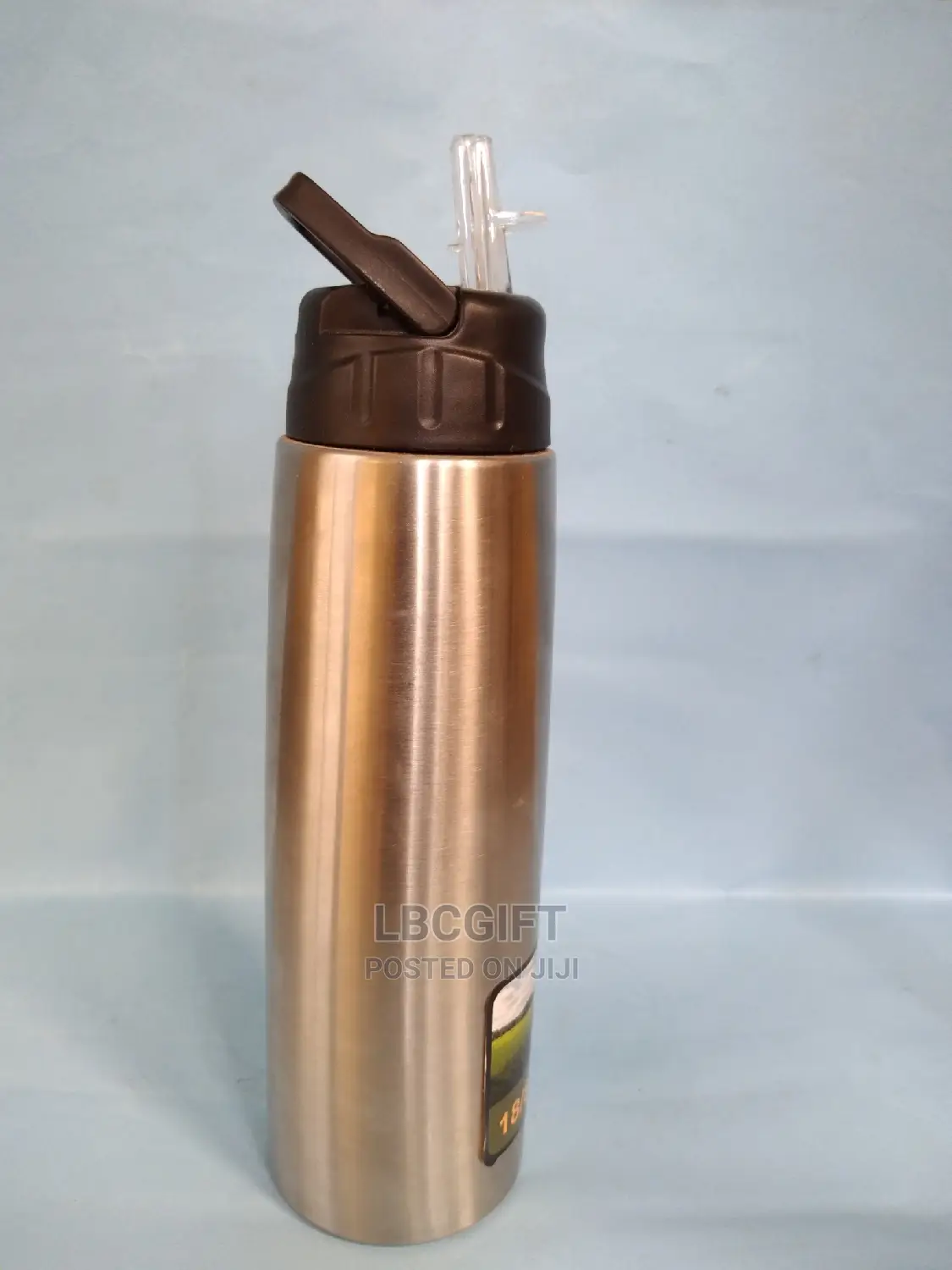 Steel Water Bottle With Straw (Wholesales Only)