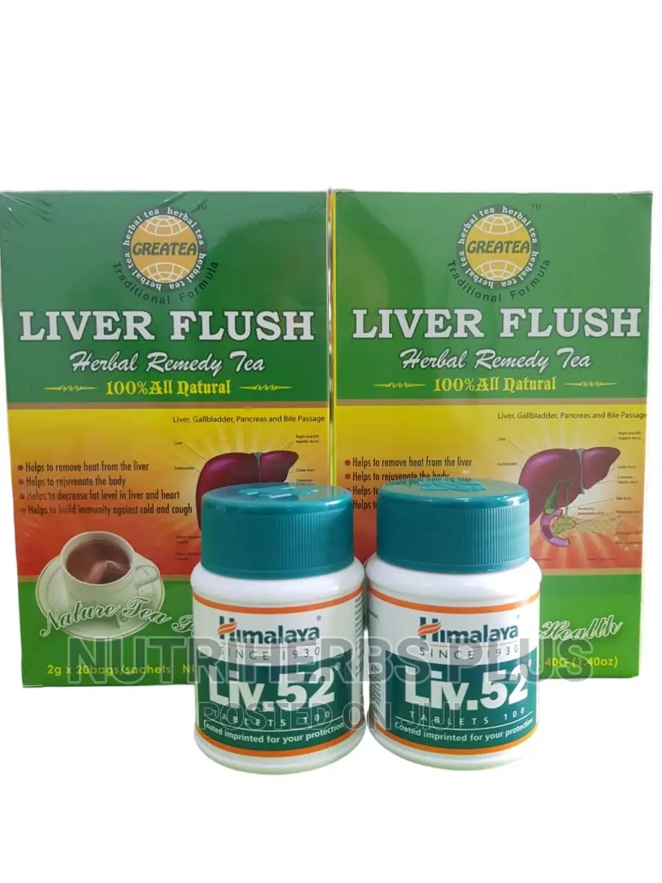 Liver Flush Tea + Liv.52 Tablets Treatment for Hepatitis B
