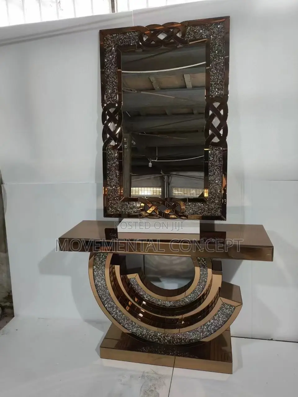 Gold Console Table With Wall Mirror