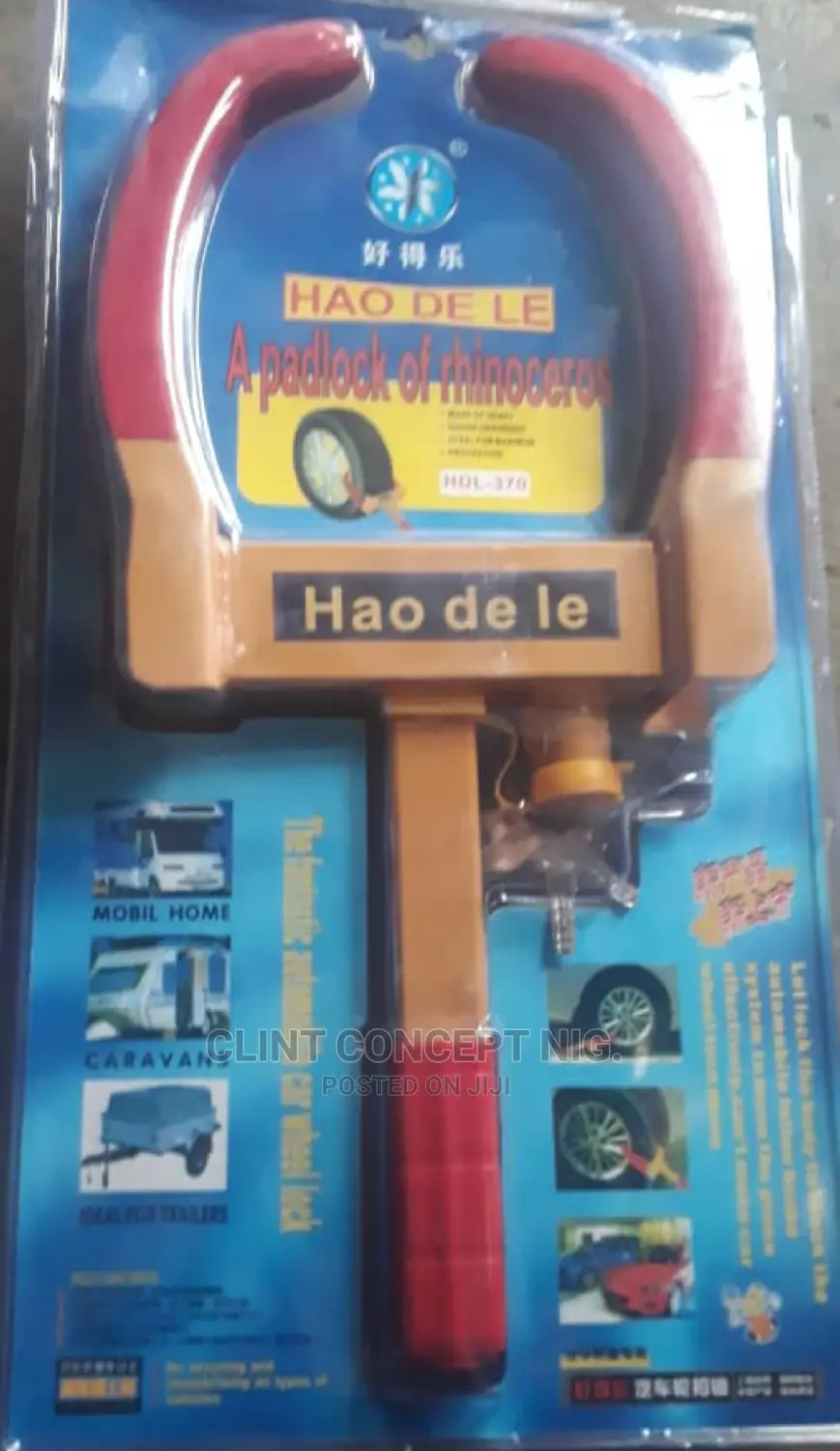 HAO DE LE Tyre Lock a Padlock of Rhinoceros