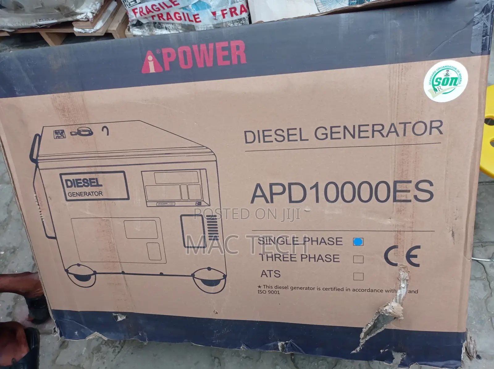 10kva Ipower Soundproof Generator. 100% Copper