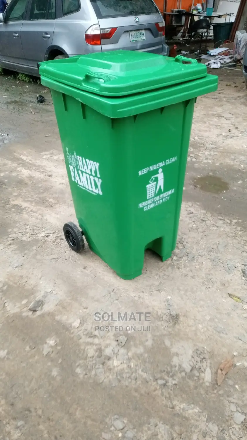 240ltrs Quality Standard Waste Bins With Rubber Tyre Cover