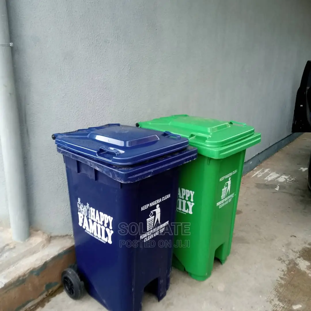 240ltrs Quality Standard Waste Bins With Rubber Tyre Cover