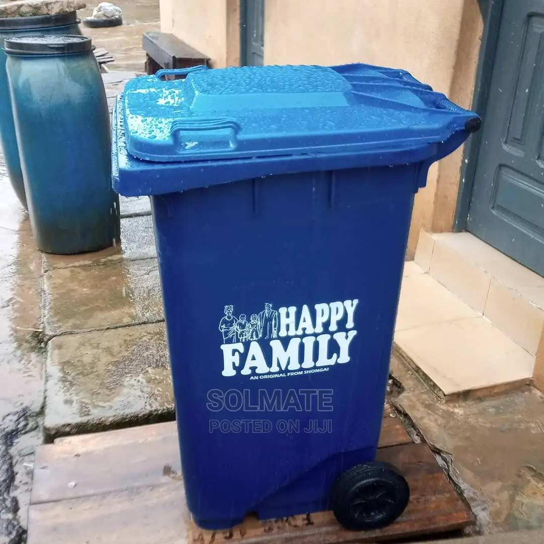 240ltrs Quality Standard Waste Bins With Rubber Tyre Cover
