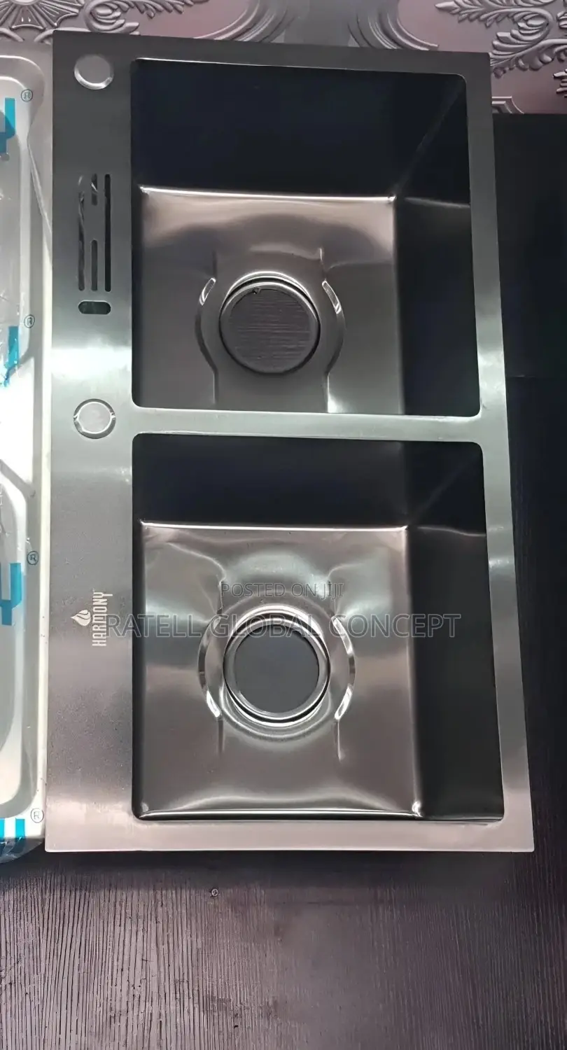 Double Bowl Black Hd Kitchen Sink
