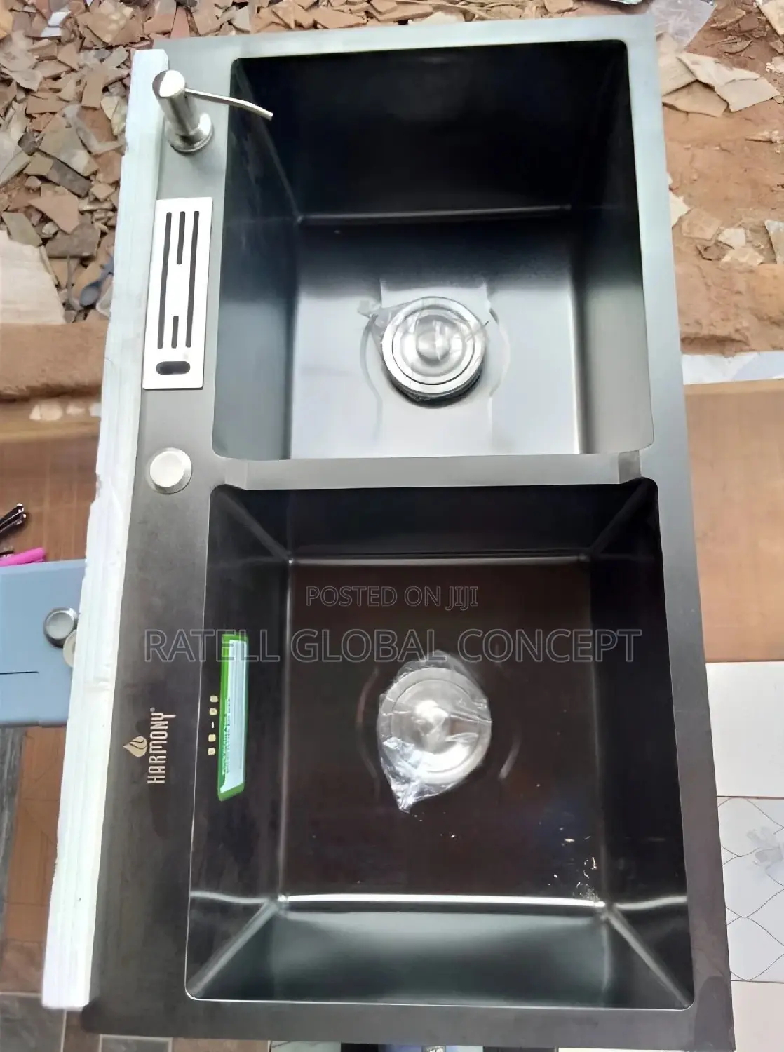 Double Bowl Black Hd Kitchen Sink