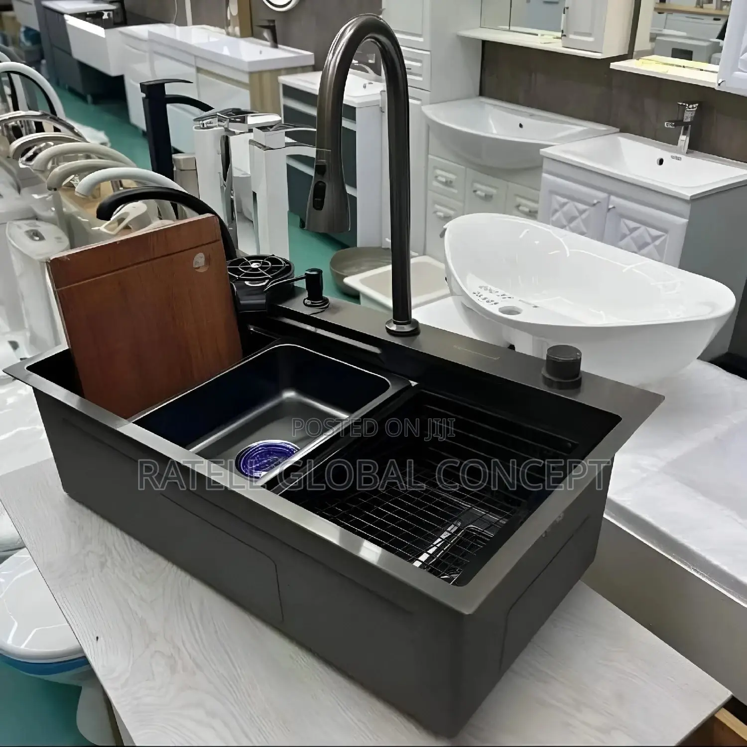 Multi-Function Double Bowl Handmade Kitchen Sink