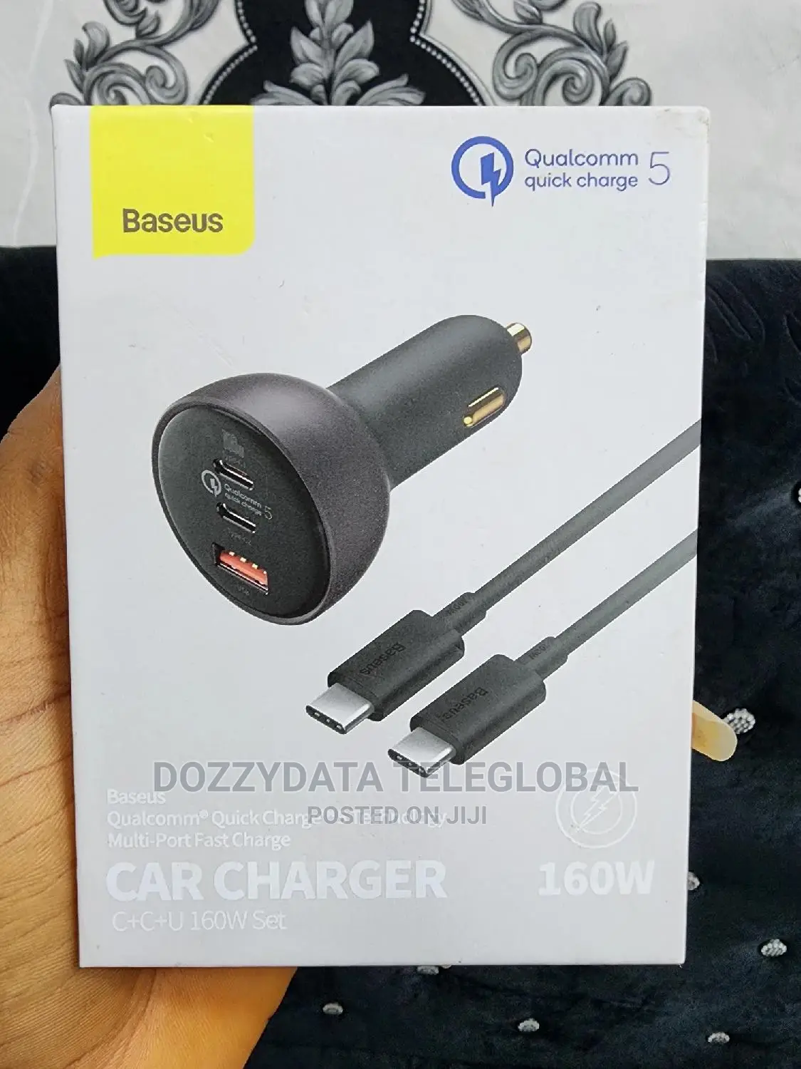 Baseus Multi-Port Fast Charge Car Charger C+C+U - 160w