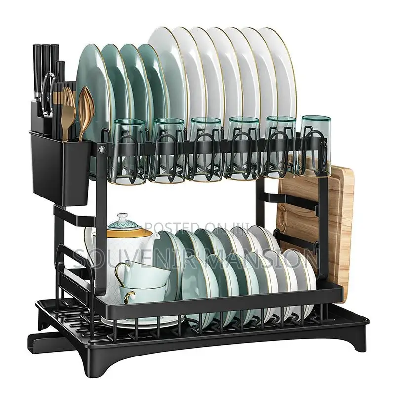 Plate Rack With Cutlery Holder