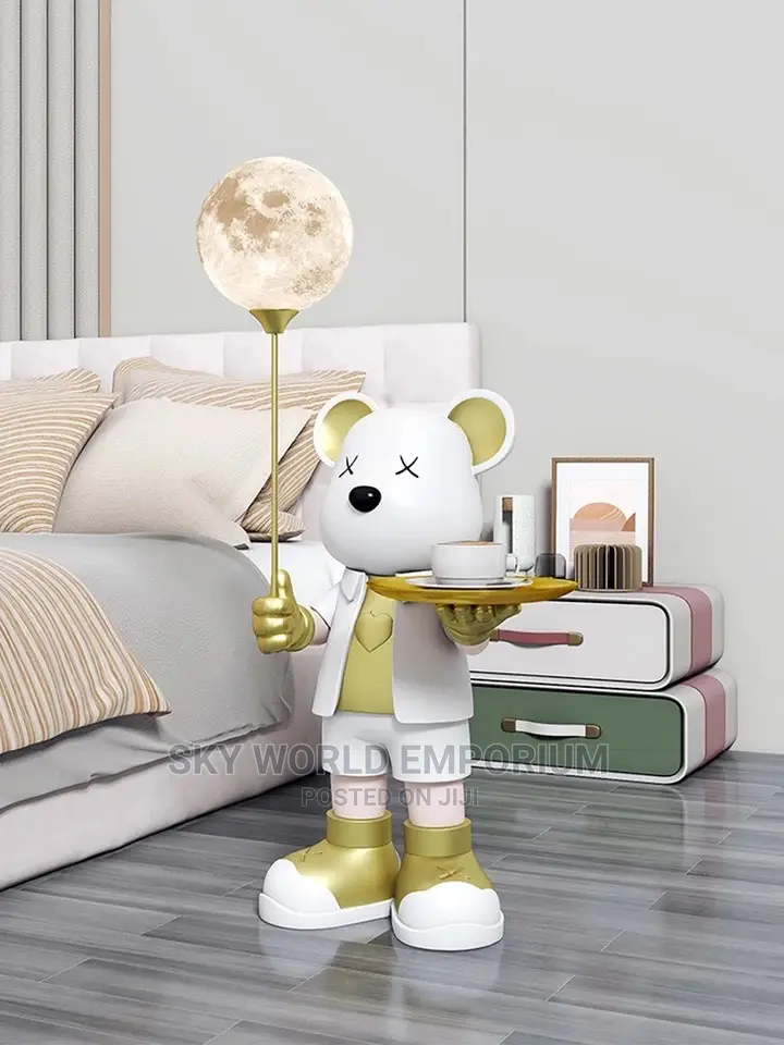 Home Decor Sculpture Figurine Bear Moon Ornaments