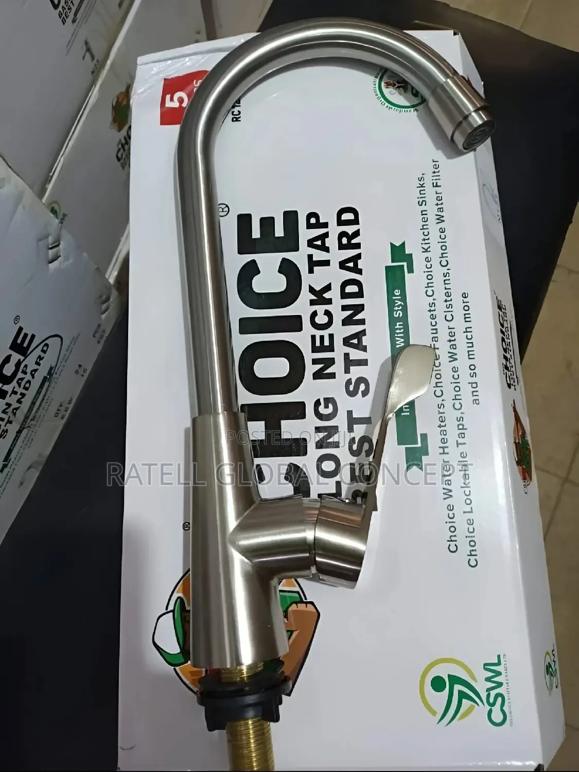 The Choice Long Neck Kitchen Sink Tap (Cold)