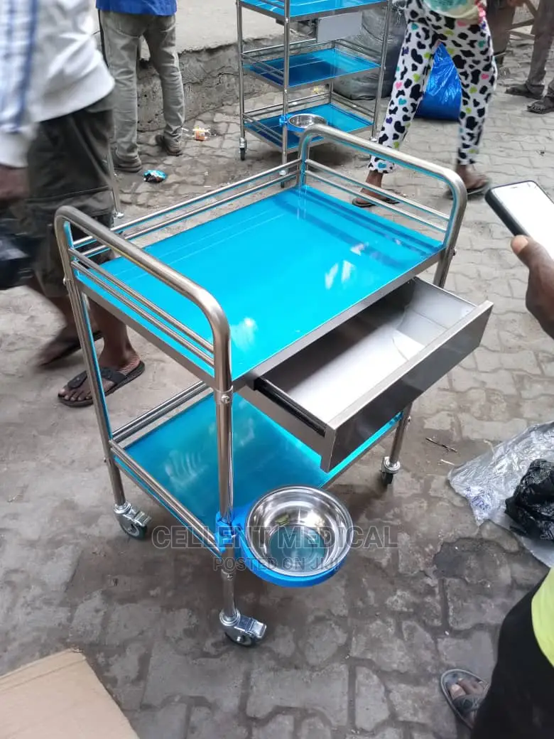 Instrument Trolley With Drawer and Bowl