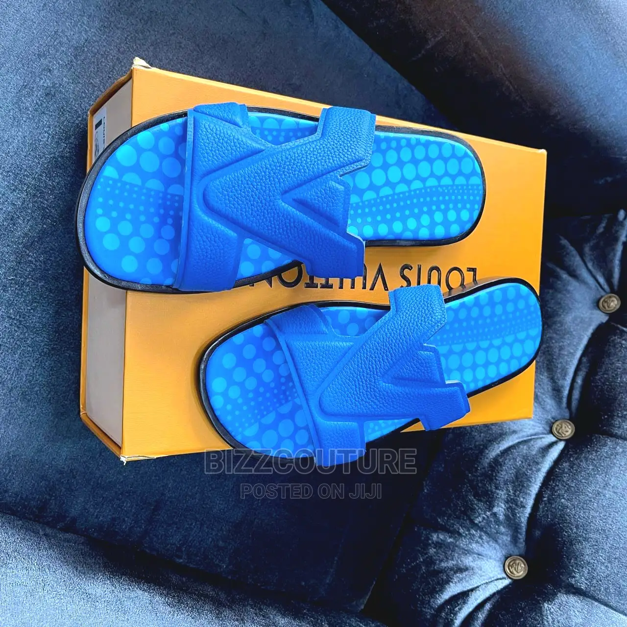 Original LOUIS VUITTON Leather Slippers Available in Store