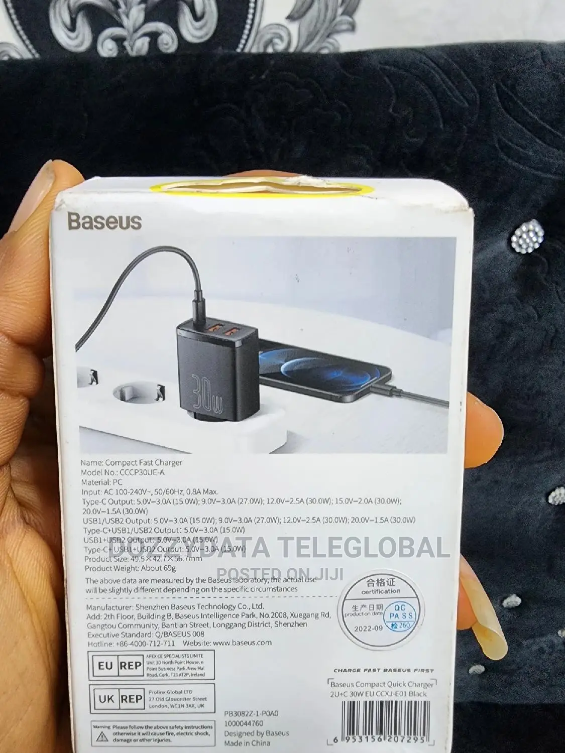 Baseus Compact 3 Ports Fast Charger 30W