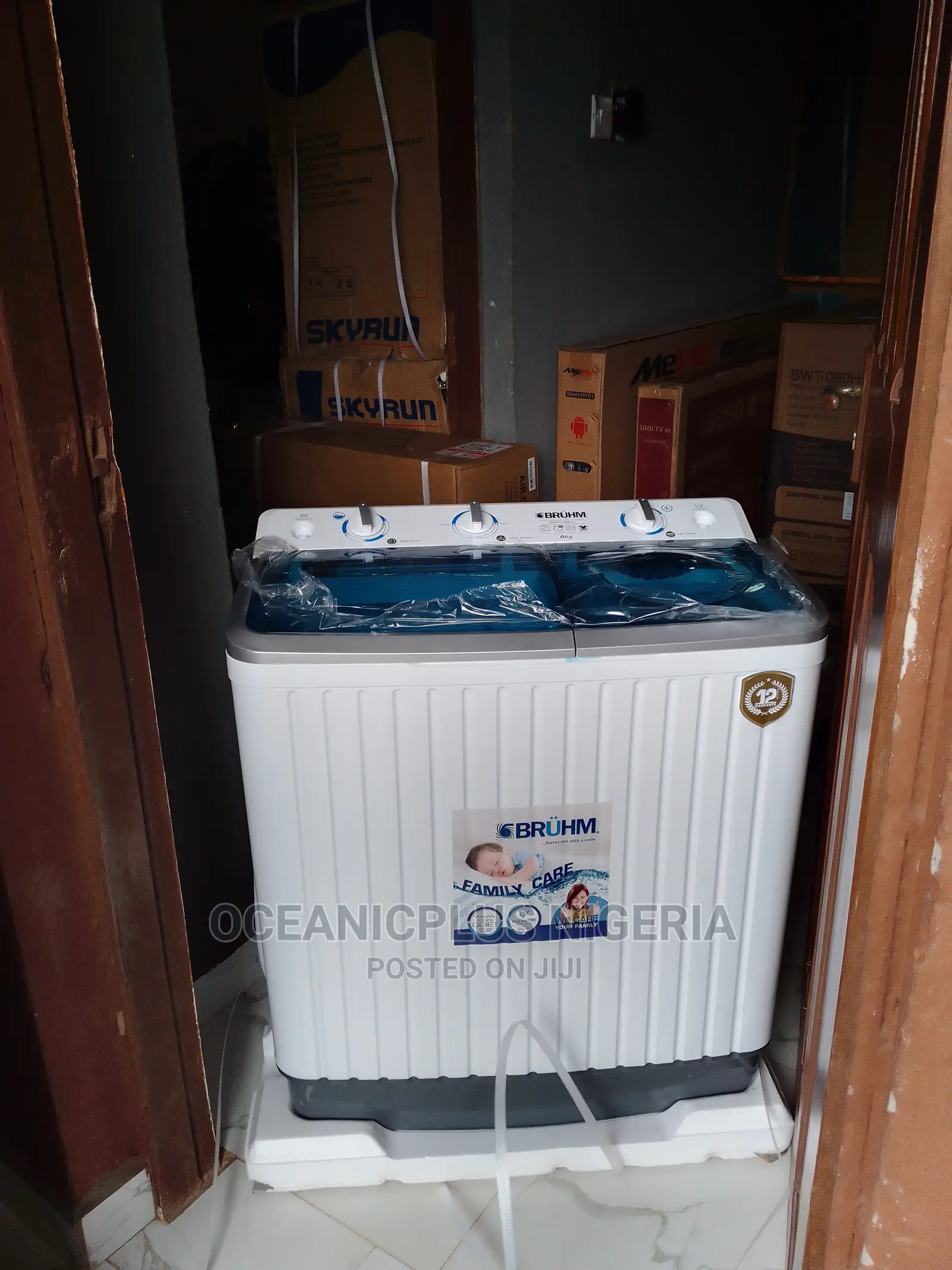A High Clean Ratio Bruhm 8kg Twin Tub Washing Machine