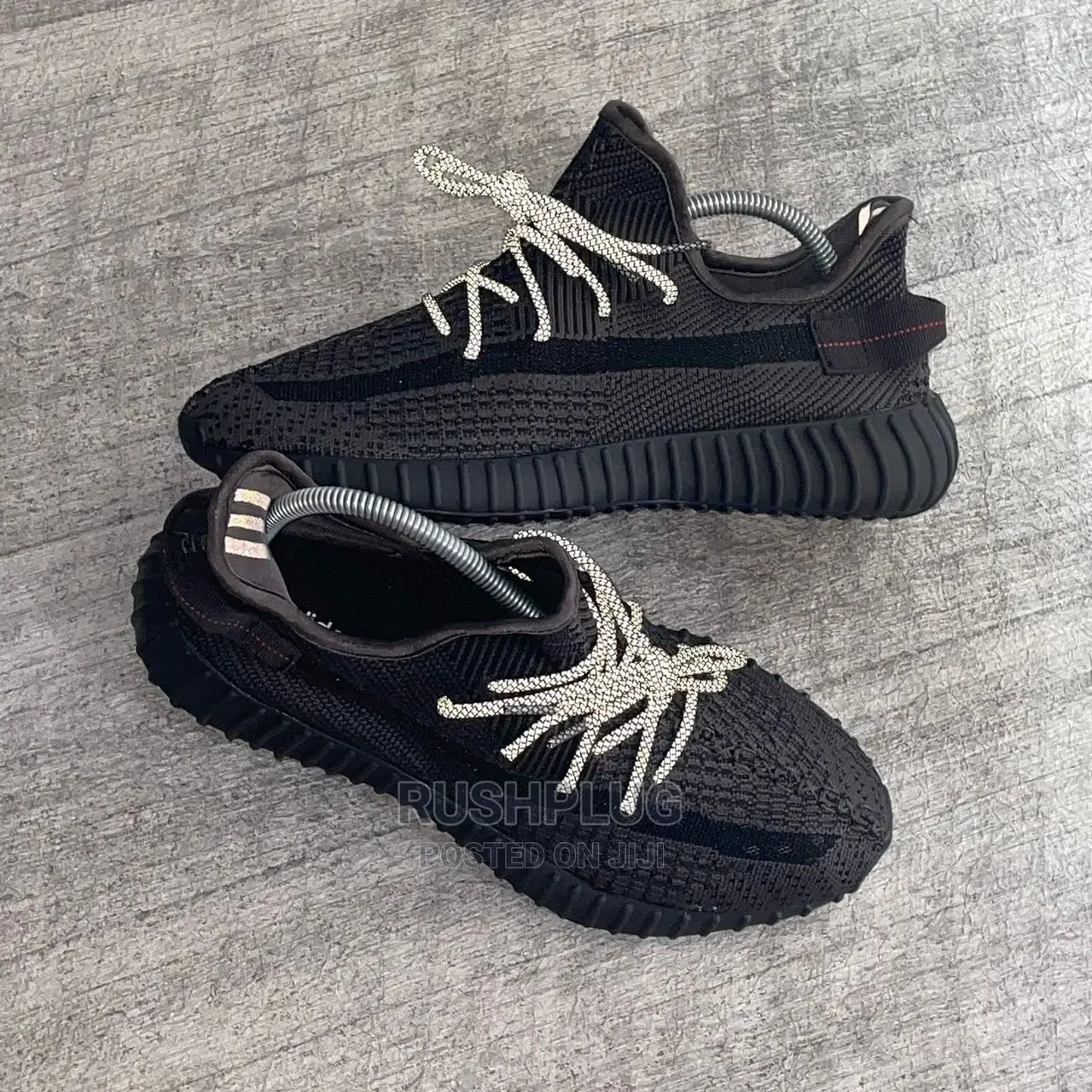 Yeezy 350 Static Black “Reflective” Sneakers